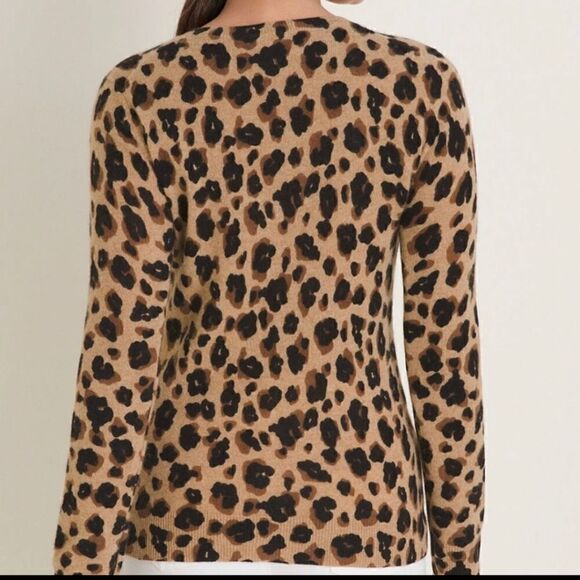 100% cashmere Cynthia Rowley sweater cheetah print XS - Picture 4 of 5